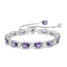 Amethyst Tennis Bracelets for Women, February Birthstone Bracelet Jewelry 925...