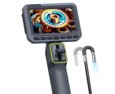 Borescopio articulado 210° sonda 0.22'' cámara inspección HD 4.3'' LED 4FT. NUEVO