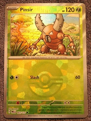 Pinsir (Poke Ball Pattern) NM 003/131 SV: Prismatic Evolutions Pokemon NM/M