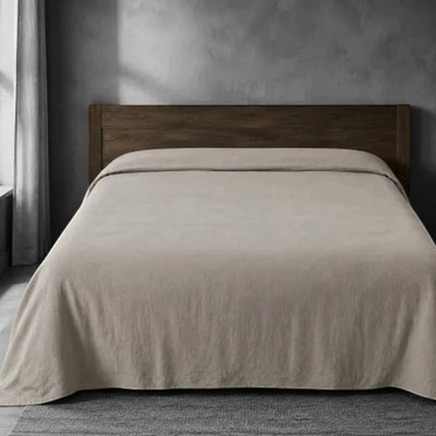 RH Restoration Hardware Stone Washed 100% Linen King Duvet Cover Taupe