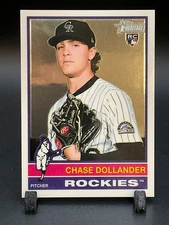 2025 Topps Heritage High Number CHROME #713 Chase Dollander, Colorado Rockies RC