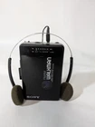 Sony Walkman WM-AF22 AM/FM Radio Black Cassette Player Vintage Audio (WORKS)
