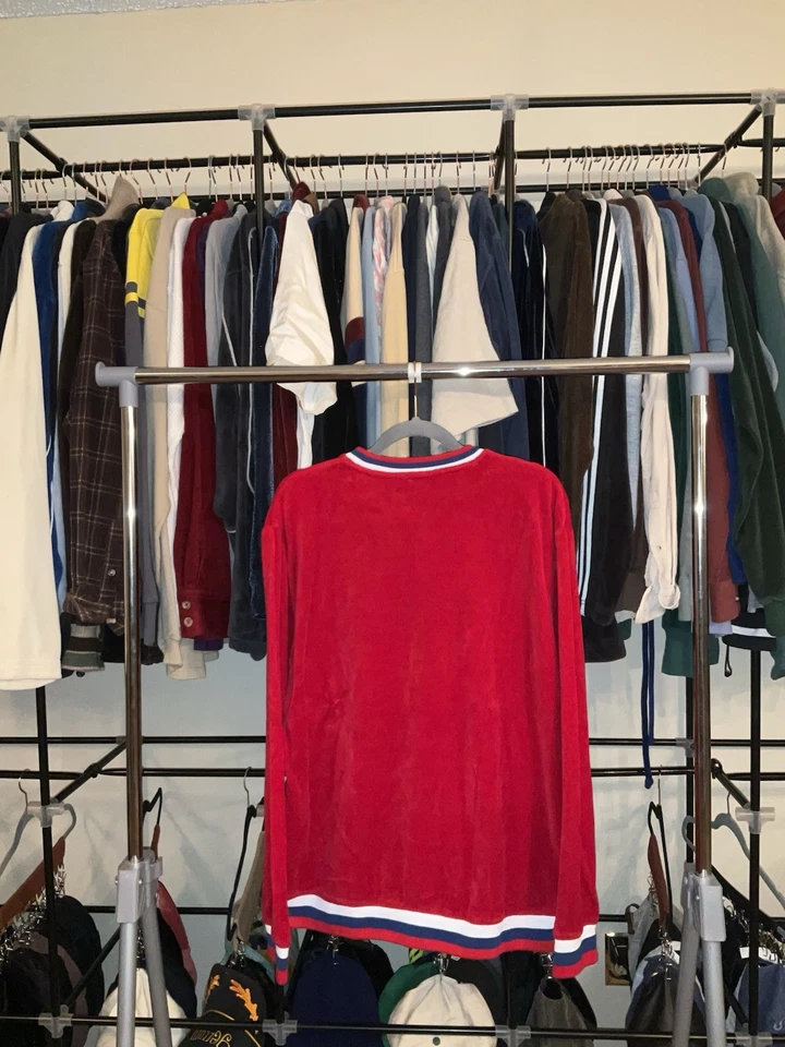 🔥RARA Camisa de Colección Wilson Tenis Terciopelo/Velour Manga Larga Ropa de Calle Talla M 🔥 Foto 2 de 3