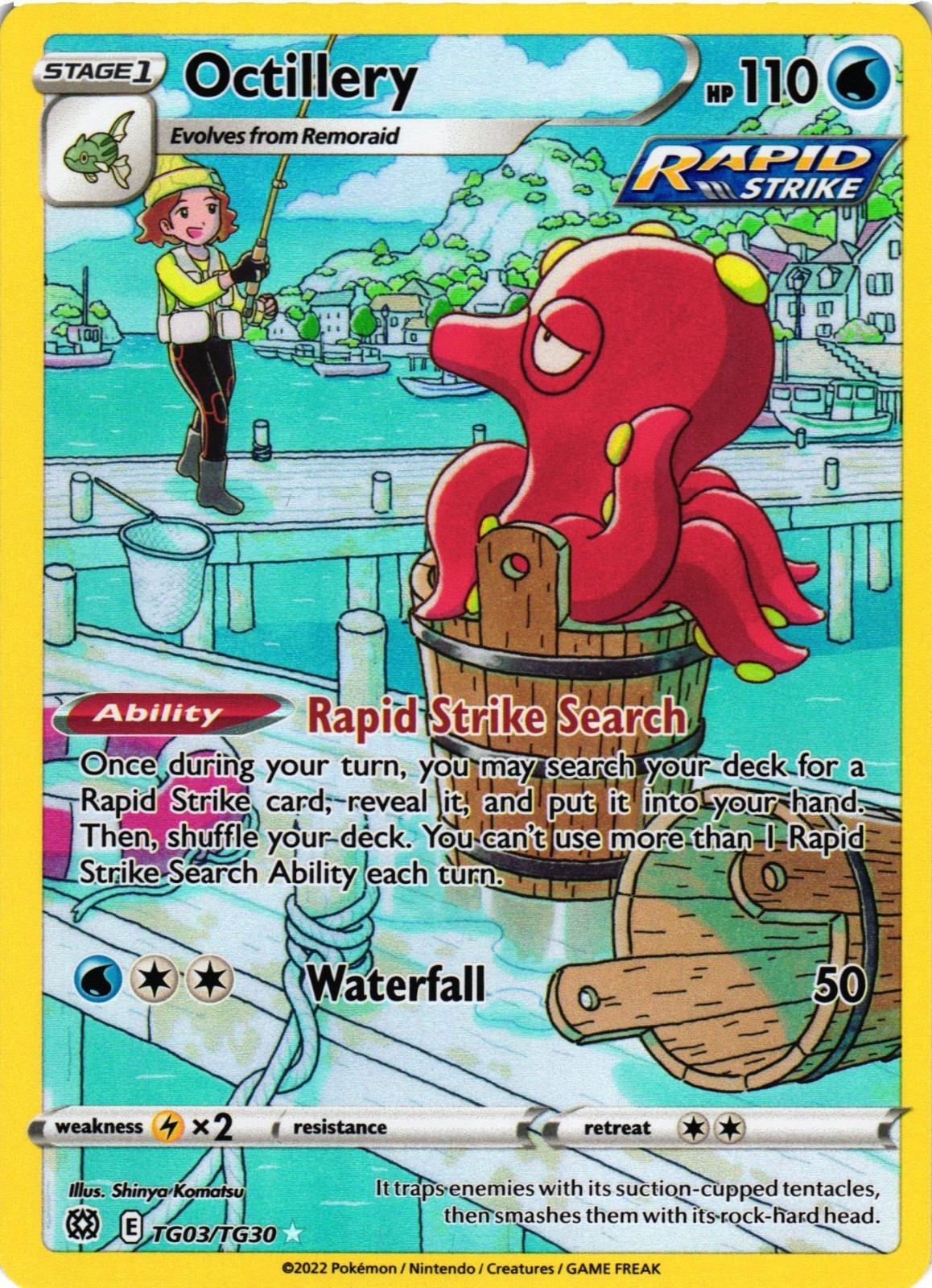 Pokemon TCG Octillery TG03/30 Brilliant Stars Trainer Gallery NM