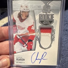 2022-23 Upper Deck The Cup Rookie Auto Patch Chase Pearson Red Wings #127 /249
