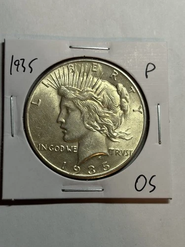 1935 P Silver Peace Dollar Nice UNC Bright White Better Date