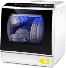 Karlxtom Table Top Dishwasher 6 Programs Mini Dishwasher with Touch Control, Aut