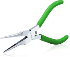 Mini Needle Nose Pliers Thin Serrated Jaw 4-1/2 Inches Small Long Nose Plie