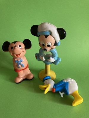 1980er Disney Mickey Maus Mouse Donald Duck & Quitsch Tier Spielzeug Mexiko DDR