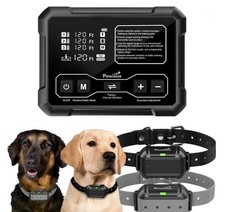Real Time Distance Monitoring Wireless Dog Fence for 2 Dogs