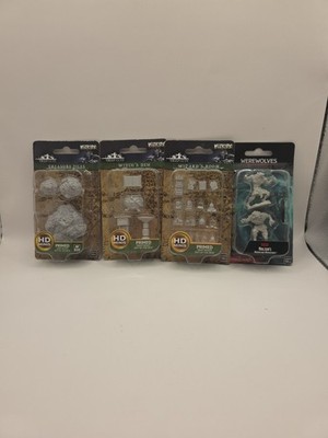WizKids Deep Cuts Lot HD Miniatures Primed Accessories Werewolves D&D