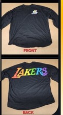 Men's Los Angles Lakers Long Sleeve * size XL BLACK NBA PRIDE RAINBOW BASKETBALL