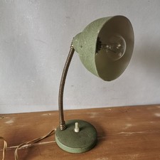 Ancienne Lampe De Bureau En Métal Verte / Réf A756
