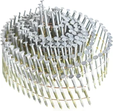 2-1/4Inch X 0.092Inch Collated Wire Coil Siding Nails 15-Degree Full Round-Head 