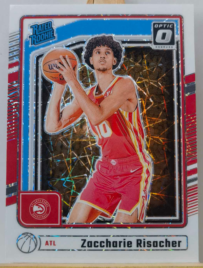 Zaccharie Risacher 2024-25 Panini Donruss White Velocity Rated Rookie RC #P-219