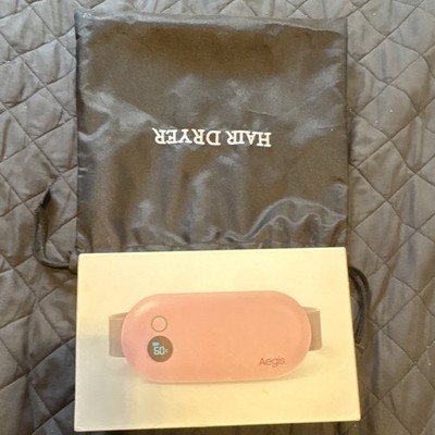 Aegis Electric Heating Pad Wrap Belt w/ Strap, Pink, Temperature Settings