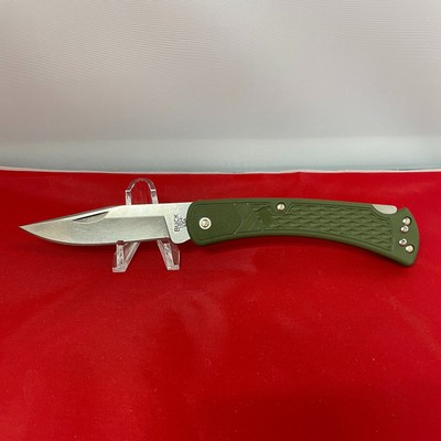 Buck #B12936 3110ODS2 - Slim Hunter OD Green Handle Nail Notch