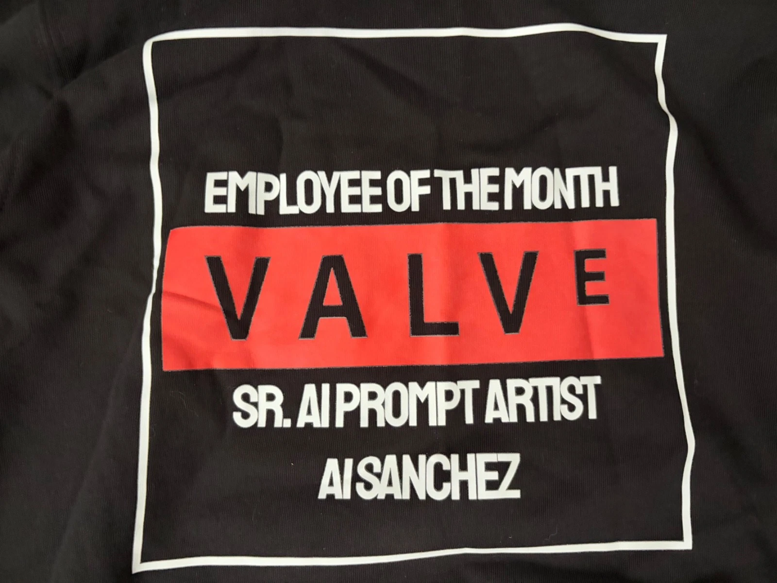 Valve Video Game Company Hoodie Sweater Employee of the Month Medium (stained) image 8