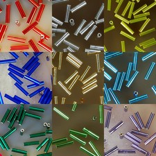 Wholesale 110g 1800pcs 1.5x9mm Tube Czech Glass Seed Spacer Beads 9colors-Pick