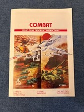 Combat Atari 2600 1977 - Game Program Instructions Model CX2601 White 