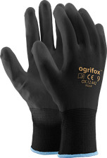 24 PAIRS NEW BLACK COATED SAFETY WORK GLOVES GARDEN GRIP MENS BUILDERS GARDENING