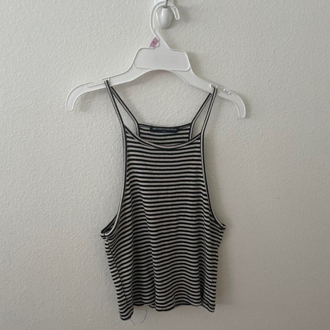 Brandy Melville Striped Black and White Tank Top - image 4