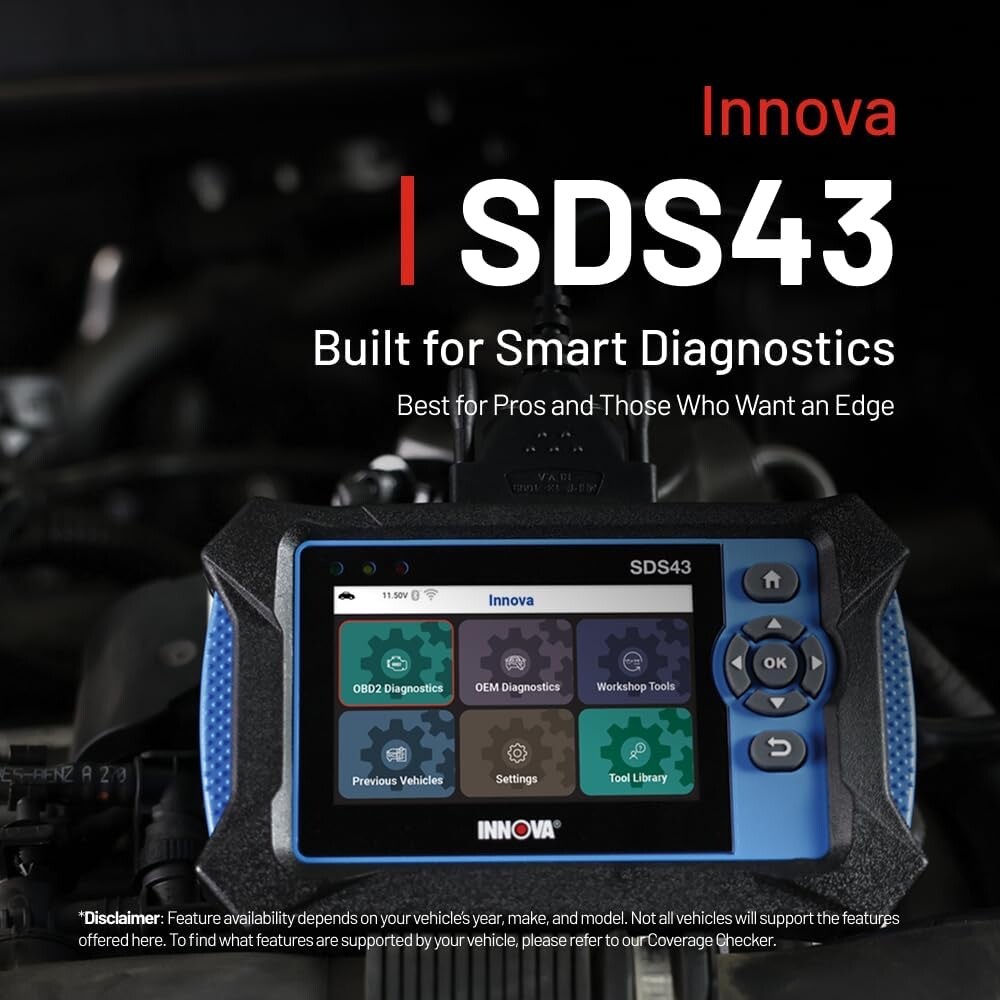 Innova SDS43 OBD2 Scanner Diagnostic Tool - Engine, ABS, SRS