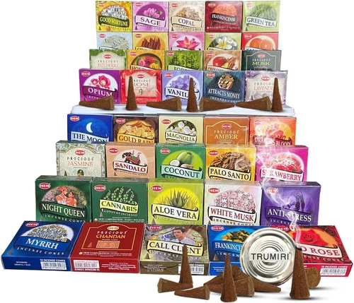 Hem box of 10g Incense cones : Mix & Match BUY 2 GET 4 FREE (Must add 6 in Cart)