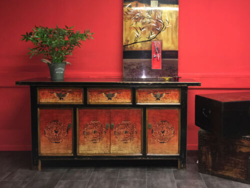 Kommode Sideboard Schrank Möbel Vintage orientalisch chinesisch asiatisch shabby - Bild 1 von 8