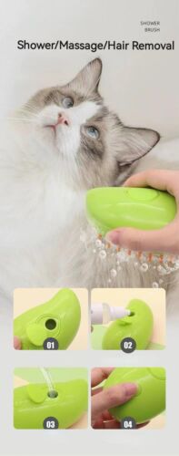 Spazzola Peli Cane Gatto3 in 1 Spazzola per Capelli Spazzola Elettrica Pulizia Animali Domestici Spazzola Spray a Vapore - Foto 15 di 21