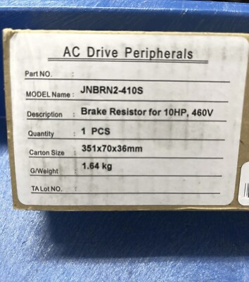 JNBRN2-410S  Brake Resistor for 10HP 460V New in Box