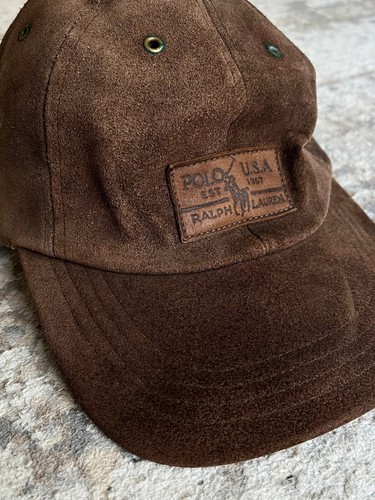 OG Polo Ralph Lauren Leather Hat 2000s One Size - Picture 14 of 18