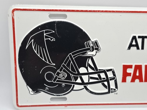 Vintage Atlanta Falcons License Plate Metal Embossed Officially Licensed NFL - Picture 4 of 5