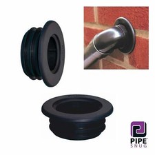 BLACK Easy Fit PipeSnug Waste Pipe Finishing Collar - 32mm 1.1/4" / 40mm 1.1/2"