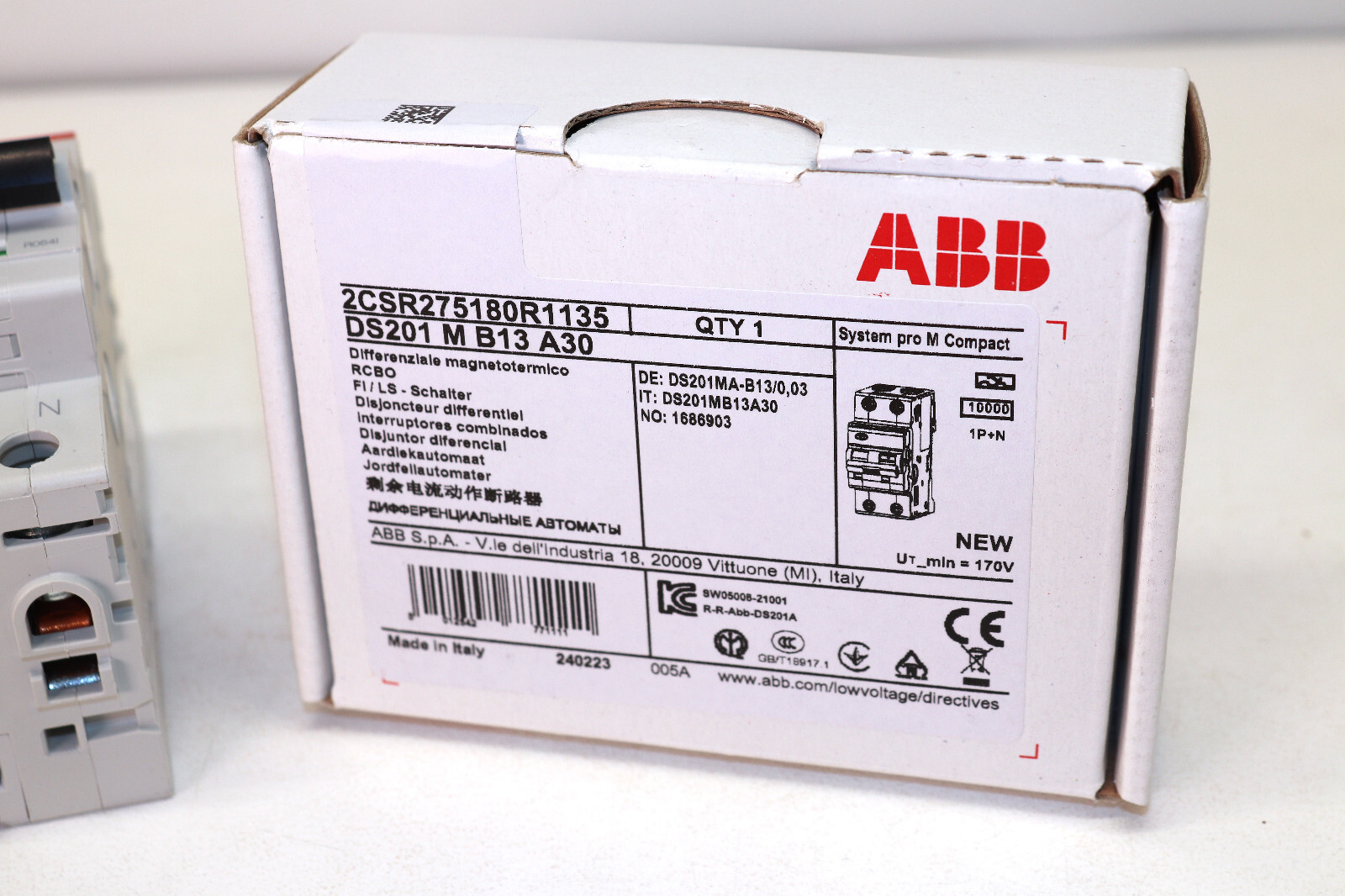ABB DS201 M B13 A30 30mA FI/LS-Schalter 0,03 2CSR275180R1135 FI-Schalter