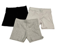Member's Mark Girl's 3-Pack Favorite Cartwheel Shorts Black/White/Silver 4/5