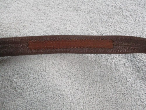 Bolso de Hombro Vintage Cuero Genuino Hecho en Francia Marrón Dos Tonos LEER - Imagen 14 de 18