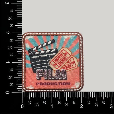Film Production - Cinema/Movies Clapper Board/Ticket Embroidered Iron on Patch