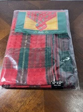 Vtg. Bed Bath and Beyond Holly Tablecloth 52x52 Square
