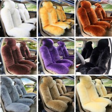 1x Genuine Australian Sheepskin Wool Fur Car Front Seat Cover Warm Cushion Mat