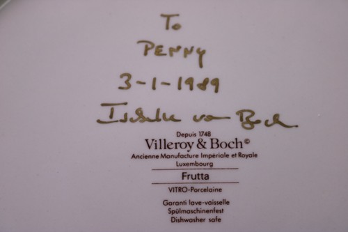 Villeroy & Boch Frutta 10 1/2 " Grape Dinner Plate Signed Isabelle Von Boch - Picture 4 of 5