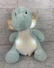 FAO Schwarz 14" Dragon Plush Blue Stuffed Animal Toy with LED Lights and Sound