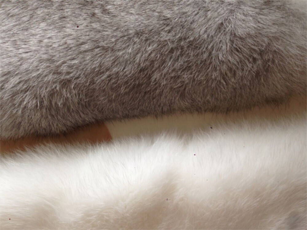5xGenuine Natural Rabbit Fur Skin Tanned Leather Hides Craft Decor Gray Pelt Fur