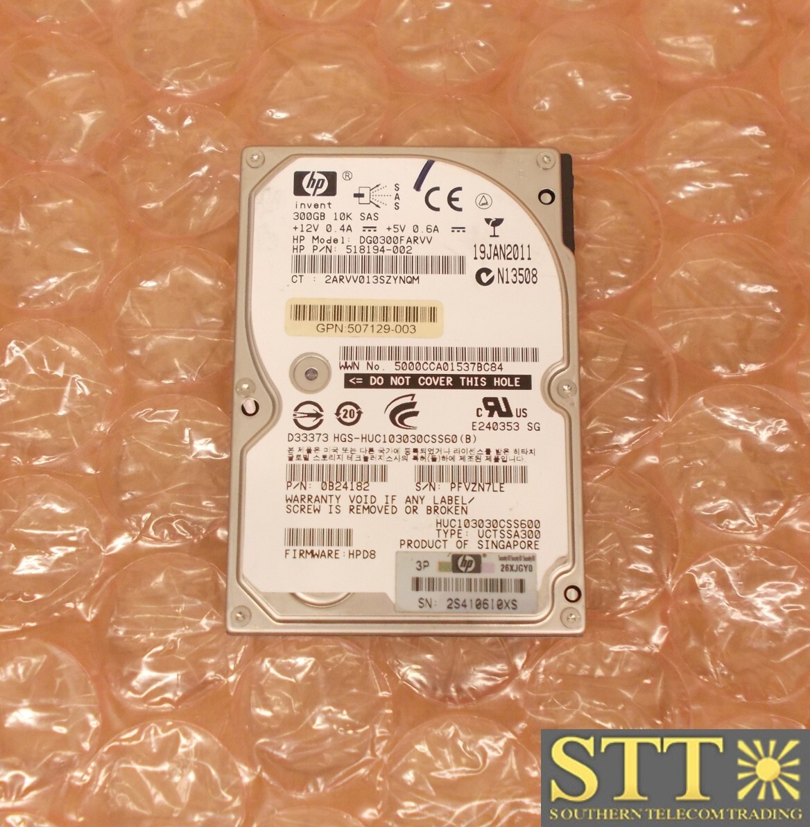518194-002 HP 300-GB 6G 10K 2.5 DP SAS HARD DRIVE | eBay