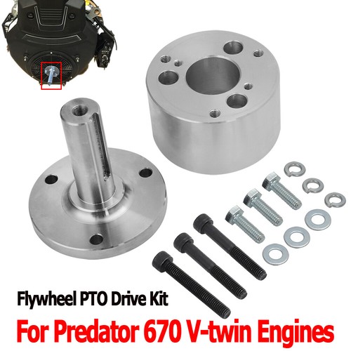 For Predator 670 V-twin Engines Universal Flywheel PTO Drive Kit Silver Shaft - Picture 1 of 9