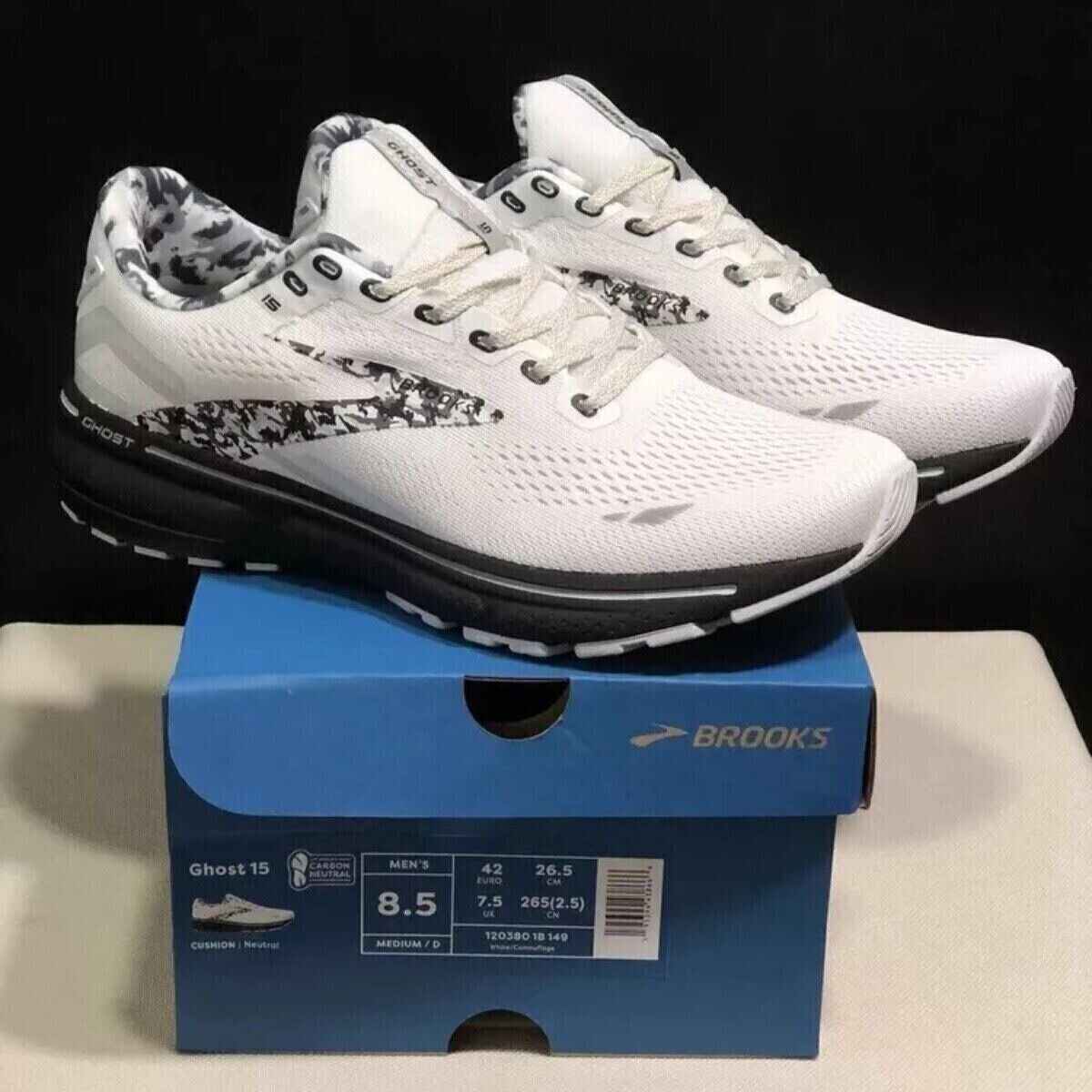 Hot Brooks Ghost 15 Men Women Running Shoes Black Breathable