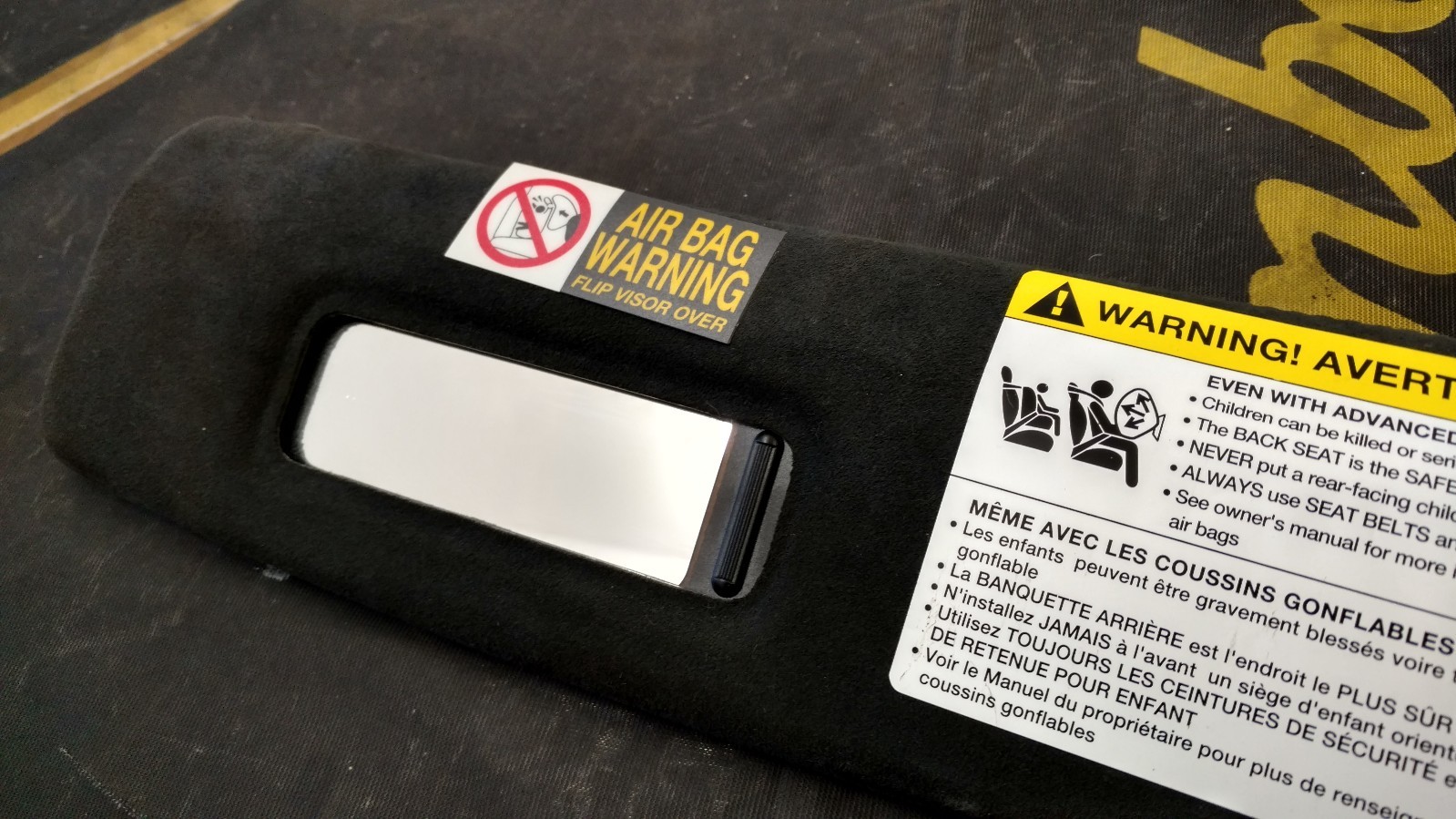 LAMBORGHINI GALLARDO SPYDER INTERIOR DRIVER LEFT SIDE SUN VISOR OEM 407857551