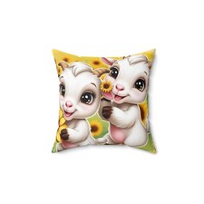 Whimsical Goat Pillow, Farmhouse Decor, Cute Animal Cushion, Gift for Animal