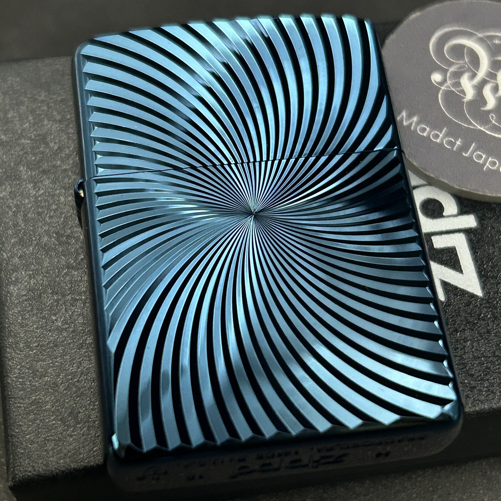 Blue Wave Titanium Brass Double Sided Etching Japan New