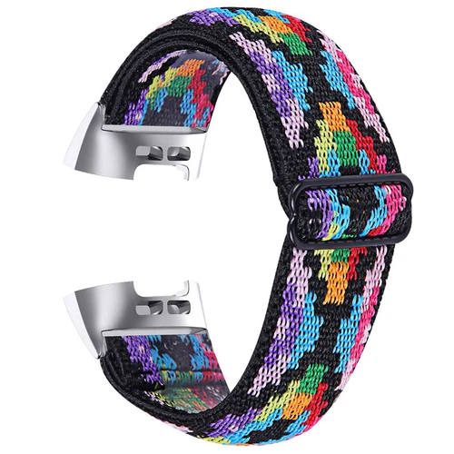 For Fitbit Charge 6 5 4 3 2 SE Nylon Woven Elastic Replacement Watch Strap Band - Afbeelding 11 van 17